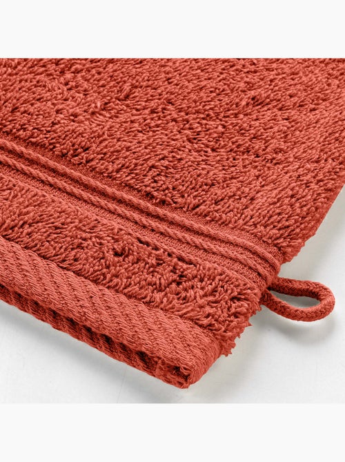 Lot de 2 gants de toilette 15 x 21 cm Tendresse marsala - Kiabi