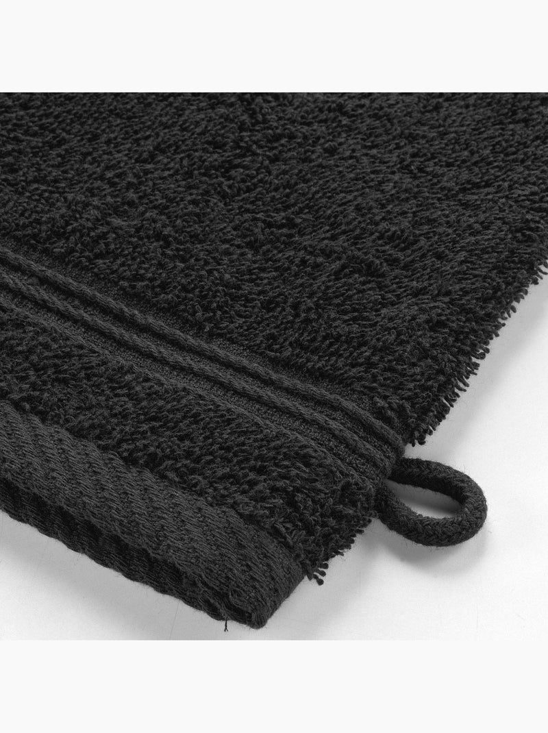 Lot de 2 gants de toilette 15 x 21 cm Tendresse noir Noir - Kiabi