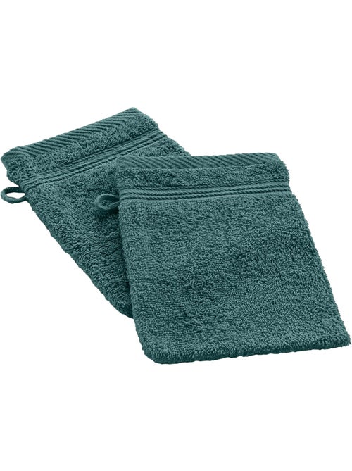 Lot de 2 gants de toilette 15 x 21 cm Tendresse orage - Kiabi