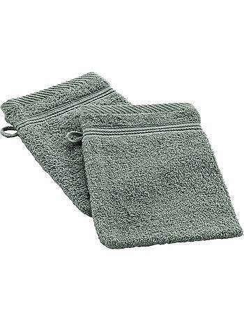 Lot de 2 Gants de toilette Tendresse uni en coton