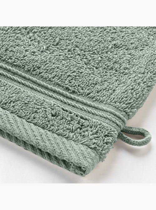 Lot de 2 gants de toilette 15 x 21 cm Tendresse vert cèdre - Kiabi