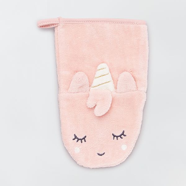 Lot De 2 Gants De Toilette Animaux Eco Concu Bebe Fille Blanc Rose Kiabi 5 00