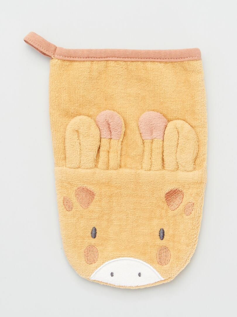 Lot De 2 Gants De Toilette Panda Vertbaudet - Éponge Coton, 15x20 Cm - Enfant