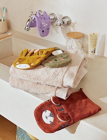 Lot de 2 gants de toilette avec animation - Kiabi Home