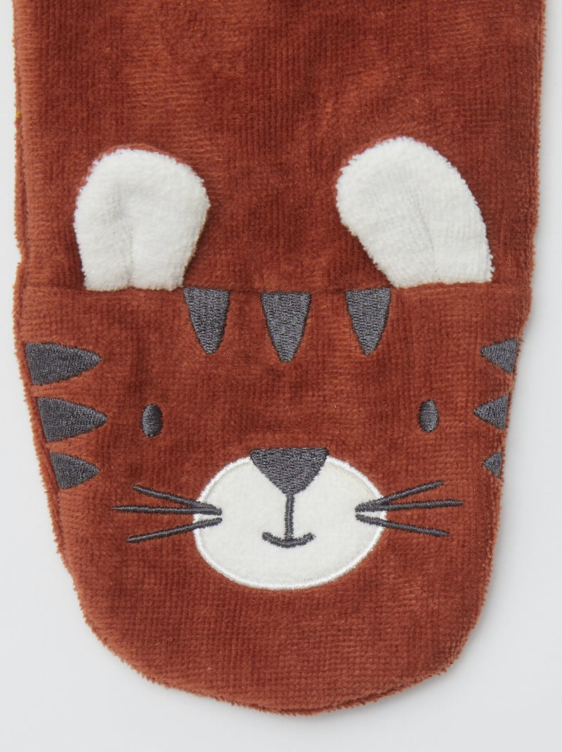 Lot de 2 gants de toilette avec animation - Kiabi Home Marron - Kiabi