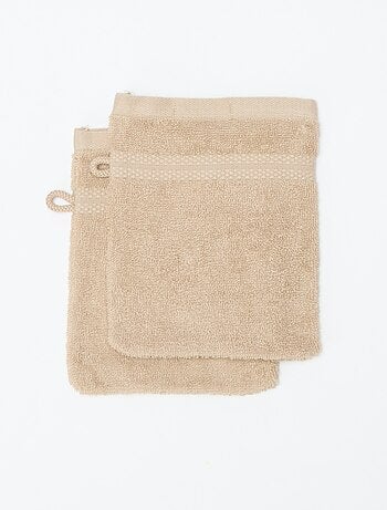 Lot de 2 gants de toilette