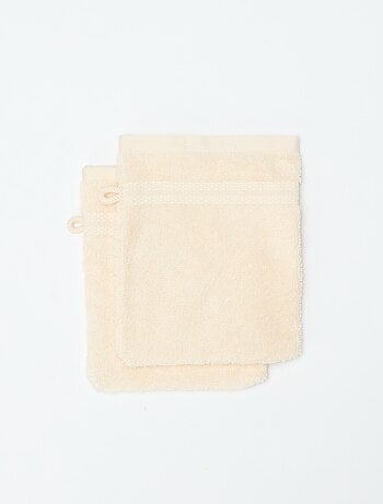 Lot de 2 gants de toilette