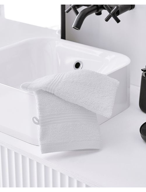 Lot 3 gants de toilette en lange - Beige/rose/saumon - Kiabi - 6.00€