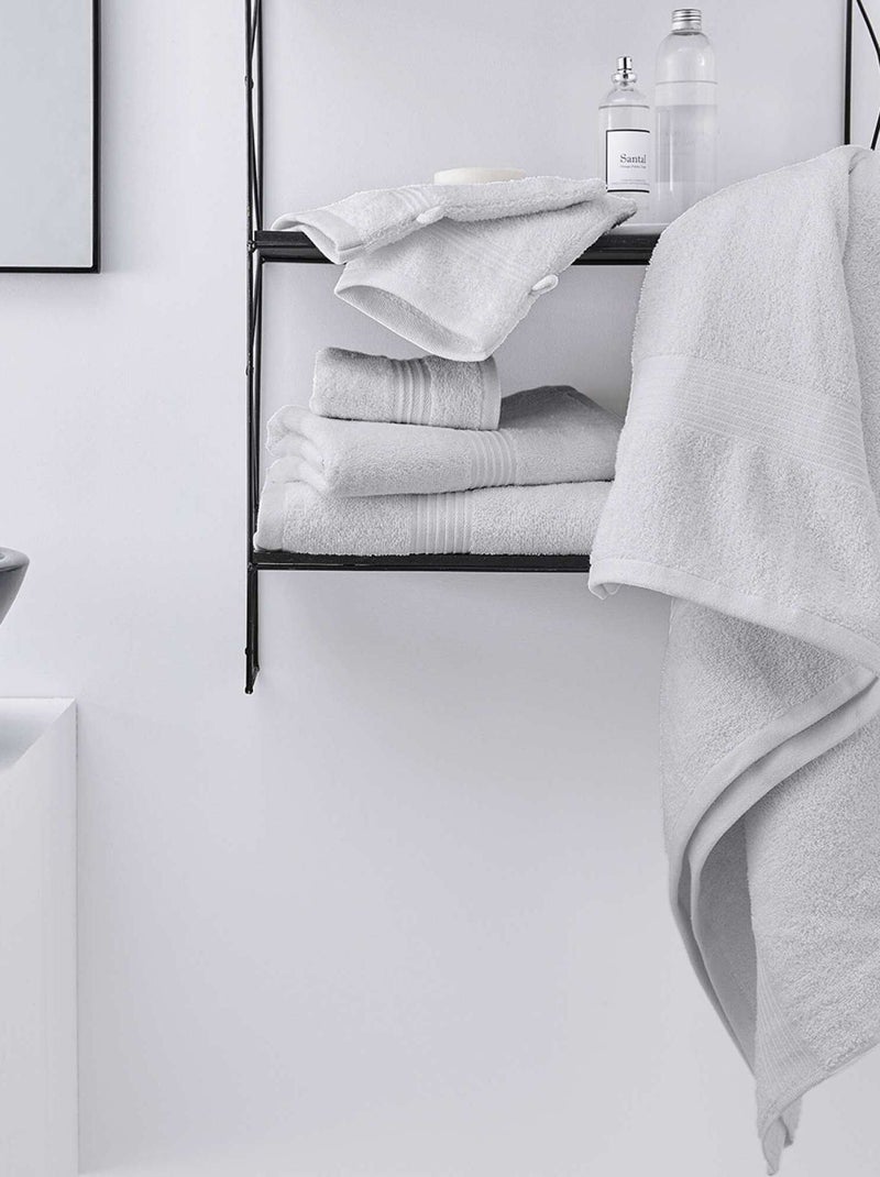 Lot de 2 gants de toilette blanc - Kiabi