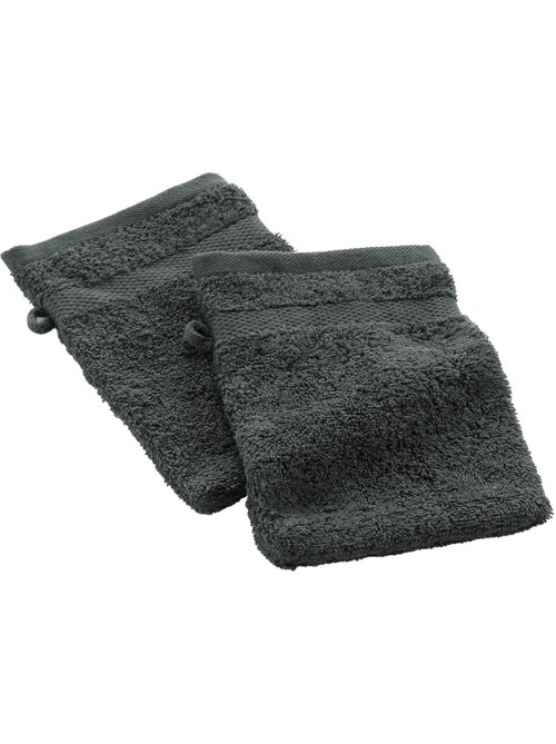 Lot de 2 gants de toilette collection elegante - Kiabi