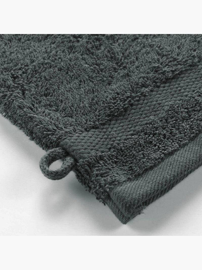 Lot de 2 gants de toilette collection elegante gris anthracite - Kiabi
