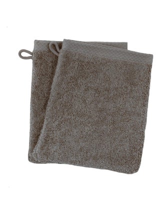 Lot de 2 gants de toilette coton eponge ESSENTIELLE