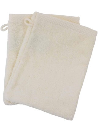 Lot de 2 gants de toilette coton eponge ESSENTIELLE