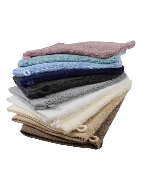 Lot de 2 gants de toilette coton eponge ESSENTIELLE - Kiabi Lot de 2 gants de toilette coton eponge ESSENTIELLE - Kiabi