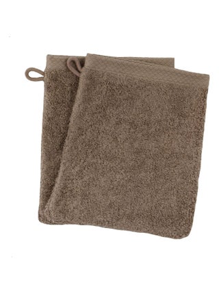 Lot de 2 gants de toilette coton eponge ESSENTIELLE