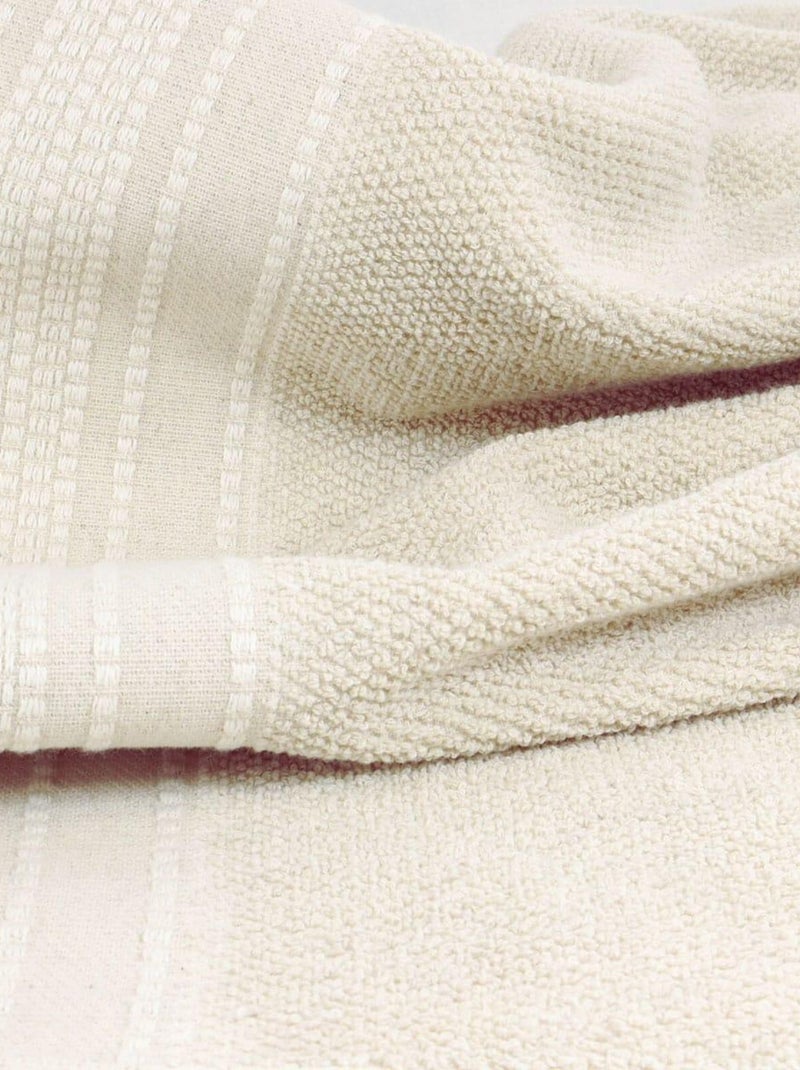 Lot de 2 gants de toilette coton lin éponge LINA Beige - Kiabi
