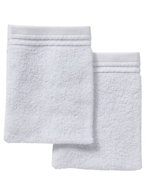 Lot de 2 gants de toilette coton uni BATHROOM - Kiabi