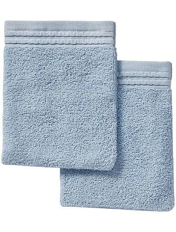 Lot de 2 gants de toilette coton uni BATHROOM