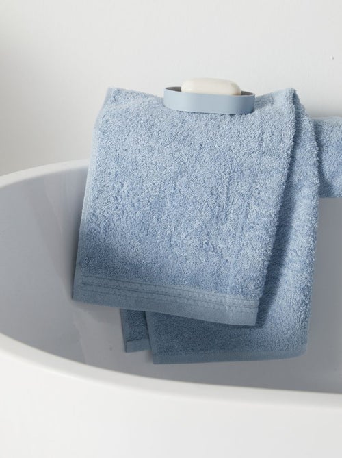 Lot de 2 gants de toilette coton uni BATHROOM - Kiabi
