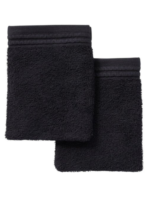 Lot de 2 gants de toilette coton uni BATHROOM - Kiabi