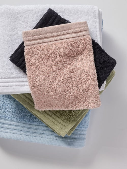 Lot de 2 gants de toilette coton uni BATHROOM - Kiabi