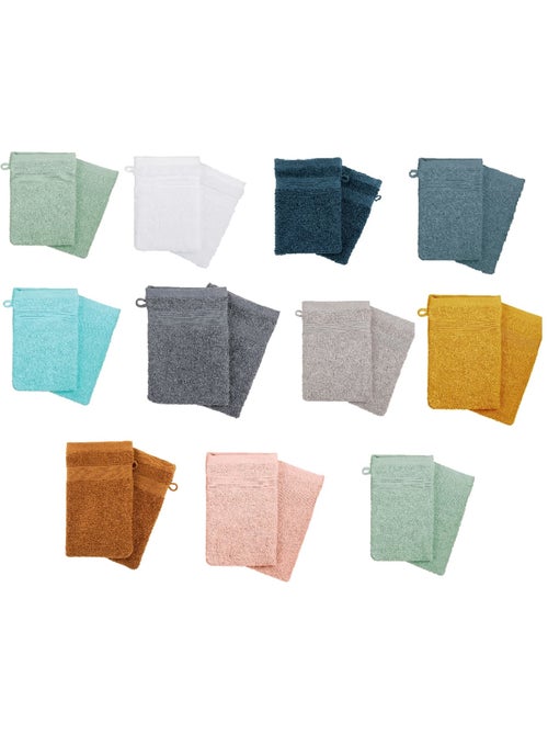 Lot de 2 gants de toilette Couleur moderne - Kiabi