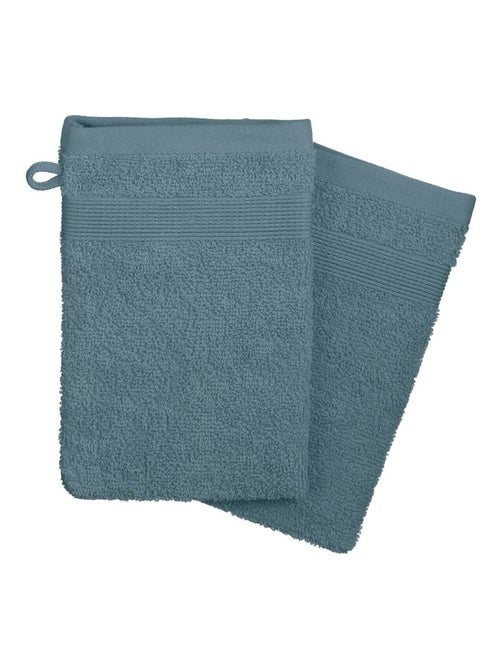 Lot de 2 gants de toilette Couleur moderne - Kiabi