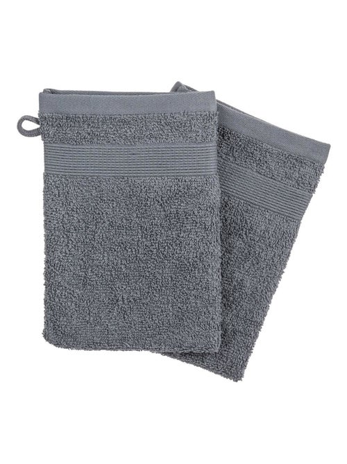 Lot de 2 gants de toilette Couleur moderne - Kiabi