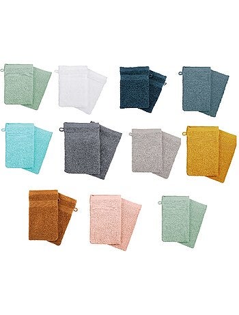 Lot de 2 gants de toilette Couleur moderne