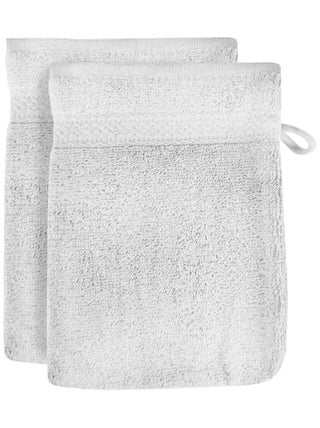 Lot de 2 gants de toilette en coton 500 gr/m2 16x21 cm LAGUNE, par Soleil d'ocre