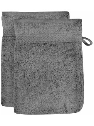 Lot de 2 gants de toilette en coton 500 gr/m2 16x21 cm LAGUNE, par Soleil d'ocre