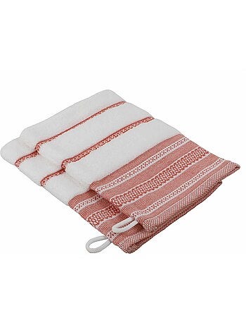 Lot de 2 gants de toilette en coton éponge Ethnique