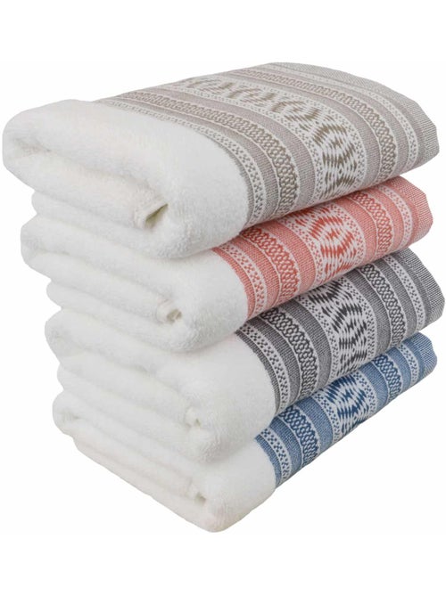 Lot de 2 gants de toilette en coton éponge Ethnique - Kiabi