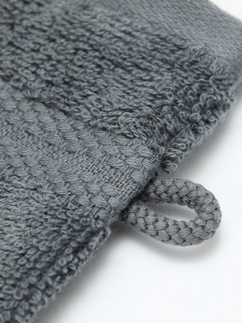 Lot de 2 gants de toilette Gris - Kiabi