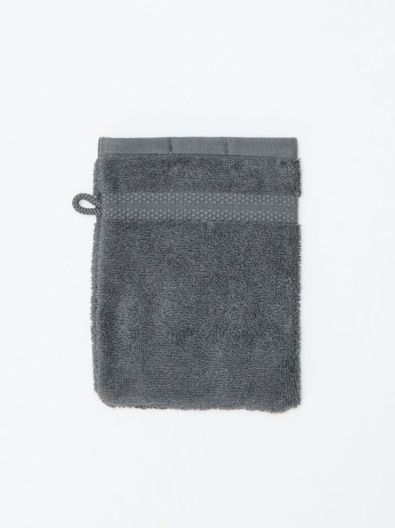 Lot de 2 gants de toilette Gris - Kiabi