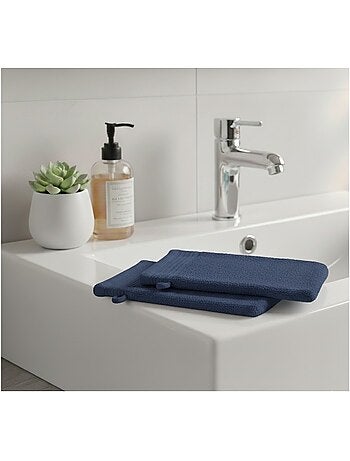 Lot de 2 gants de toilette Lilas