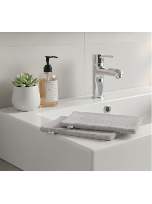 Lot de 2 gants de toilette Lilas - Kiabi