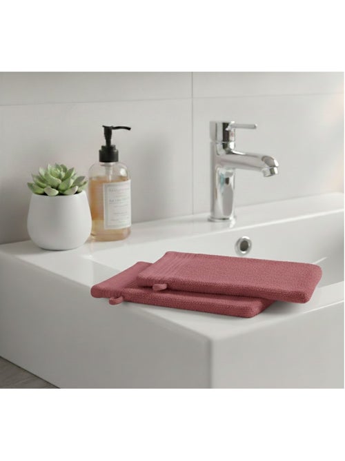 Lot de 2 gants de toilette Lilas - Kiabi