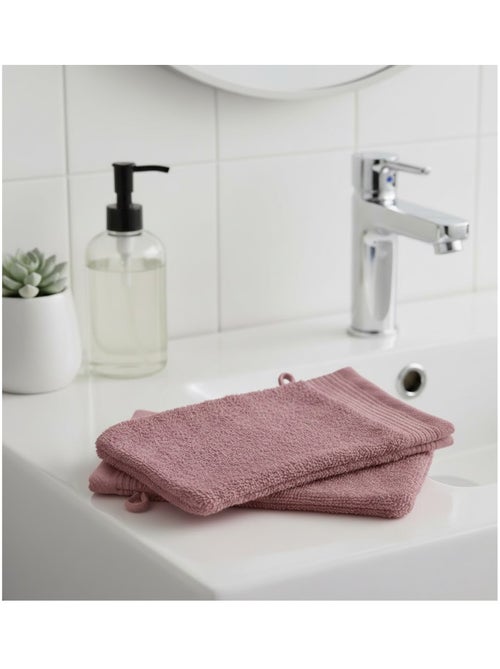 Lot de 2 gants de toilette Lilas - Kiabi
