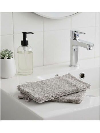 Lot de 2 gants de toilette Lilas