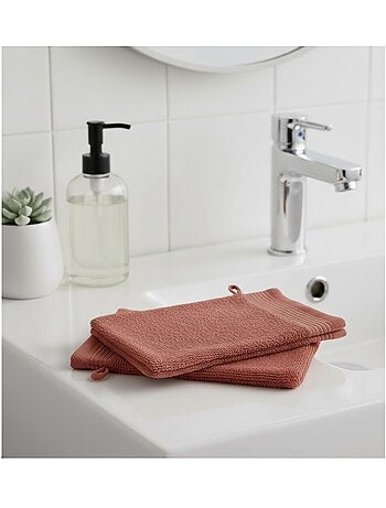 Lot de 2 gants de toilette Lilas
