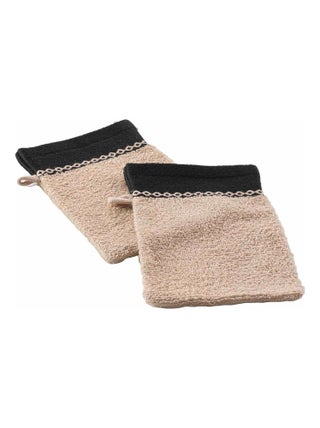 Lot de 2 gants de toilette Majestic