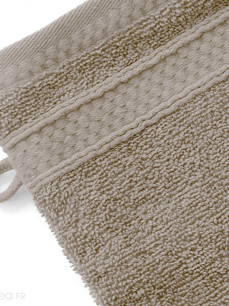 Lot de 2 gants de toilette NAÏA Beige foncé - Kiabi