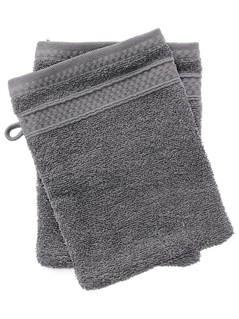 Lot de 2 gants de toilette NAÏA Gris froid - Kiabi