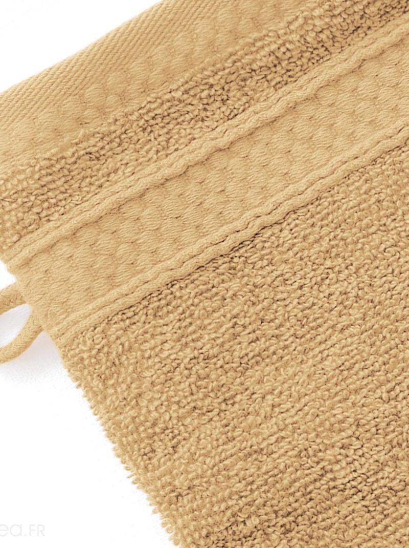 Lot de 2 gants de toilette NAÏA Jaune foncé - Kiabi