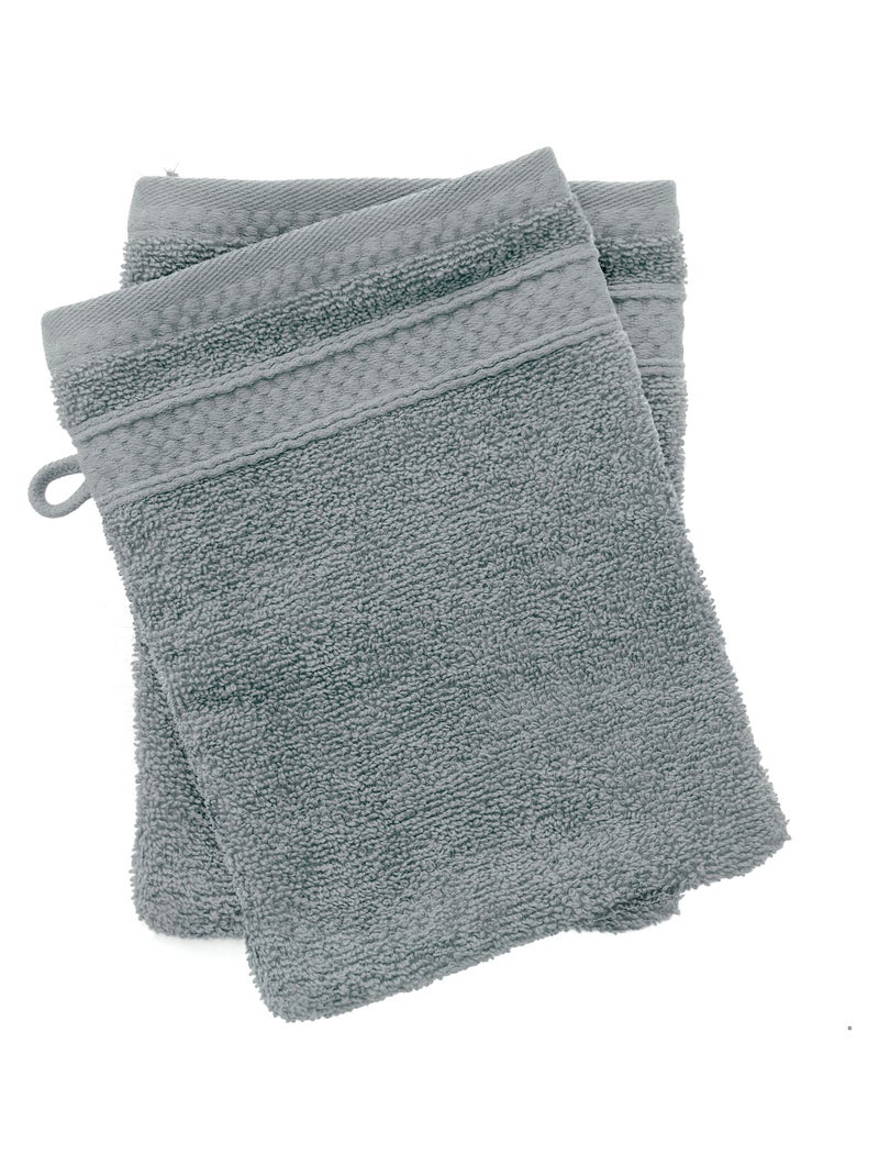 Lot de 2 gants de toilette NAÏA Vert anis - Kiabi