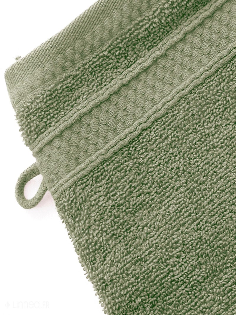 Lot de 2 gants de toilette NAÏA Vert olive - Kiabi
