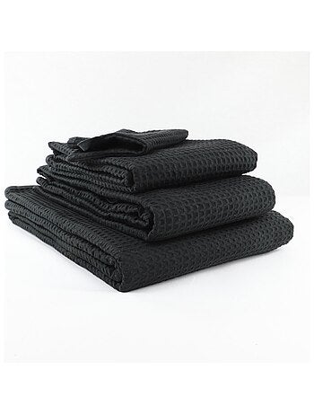 Lot de 2 gants de toilette nid d'abeille WEEK END