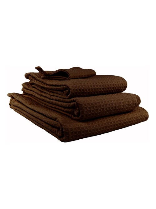 Lot de 2 gants de toilette nid d'abeille WEEK END - Kiabi