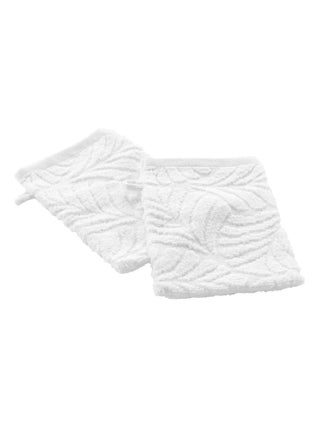 Lot de 2 gants de toilette OCALA - Eponge ciselée unie